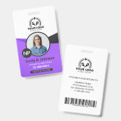 Nurse Practitioner NP Foto & Barcode Medisch Badge (Voor- en achterkant)