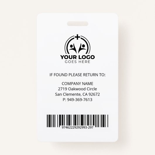 Nurse Practitioner NP Foto & Barcode Medisch Badge (Achterkant)