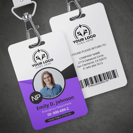 Nurse Practitioner NP Foto & Barcode Medisch Badge