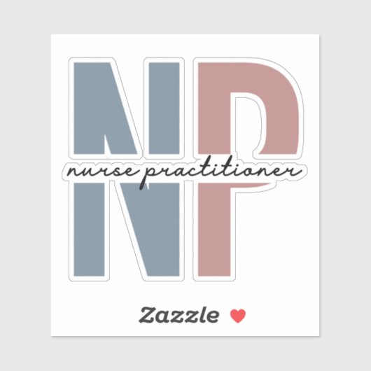 Nurse Practitioner NP nurse appreciation gifts Sticker (Vel)