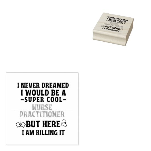 NURSE PRACTITIONER RUBBERSTEMPEL (Gestempeld)