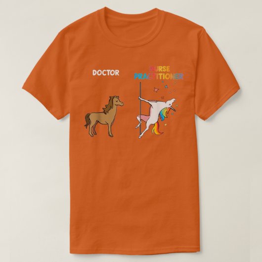 Nurse Practitioner Unicorn Danspole Funny Unic T-shirt (Design voorkant)