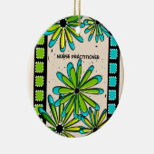 Nurse Practitioner Whimsical Flowers II Keramisch Ornament (Rechts)