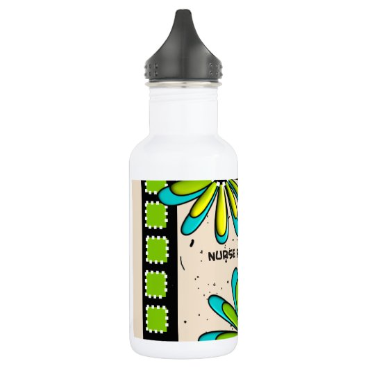 Nurse Practitioner Whimsical Flowers II Waterfles (Links)