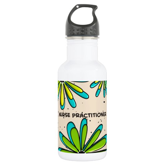 Nurse Practitioner Whimsical Flowers II Waterfles (Voorkant)