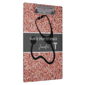 Nurse praktijkgerichte Roos Gold Glitter - Aangepa Klembord (Rechts)