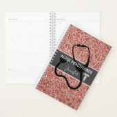 Nurse praktijkgerichte Roos Gold Glitter - Aangepa Planner (Display)