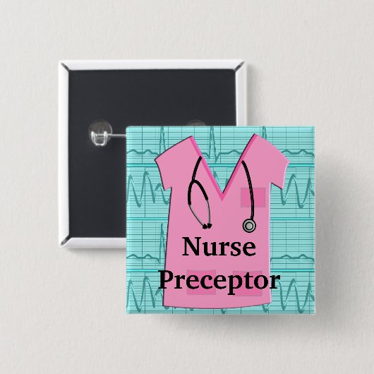 Nurse Preceptor Button Scrub Top (Voorkant /achterkant)