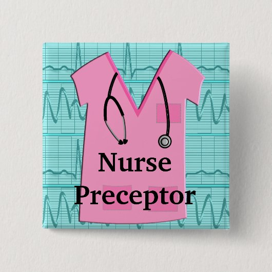 Nurse Preceptor Button Scrub Top (Voorkant)