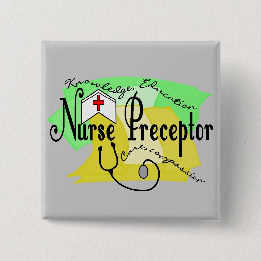 Nurse Preceptor Dank je cadeautjes Vierkante Button 5,1 Cm (Voorkant)
