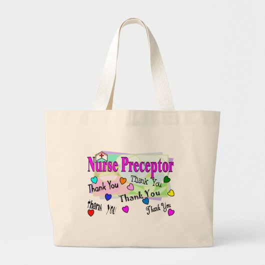 Nurse Preceptor DANK U Grote Tote Bag (Voorkant)