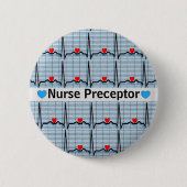 Nurse preceptor ritmes ronde button 5,7 cm (Voorkant)