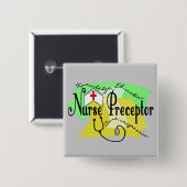 Nurse preceptor vierkante button 5,1 cm (Voorkant /achterkant)