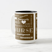 Nurse Pride-Attributes/Brown Tweekleurige Koffiemok (Voorkant links)