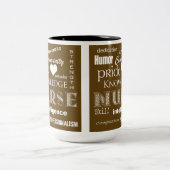 Nurse Pride-Attributes/Brown Tweekleurige Koffiemok (Center)