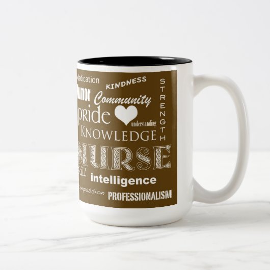 Nurse Pride-Attributes/Brown Tweekleurige Koffiemok (Rechts)