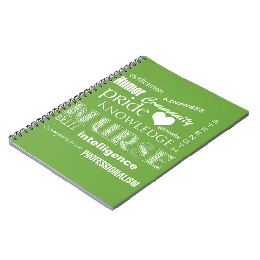 Nurse Pride-Attributes/Lime Green Notitieboek (Linkerzijde)