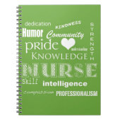 Nurse Pride-Attributes/Lime Green Notitieboek (Voorkant)