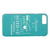 Nurse Pride-Attributes+Name /Aqua Case-Mate iPhone Case (Achterkant (Horizontaal))