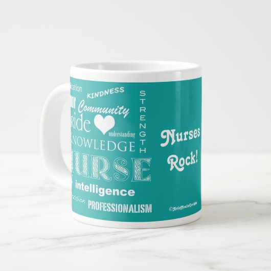 Nurse Pride-Attributes/Turquoise Grote Koffiekop (Links)