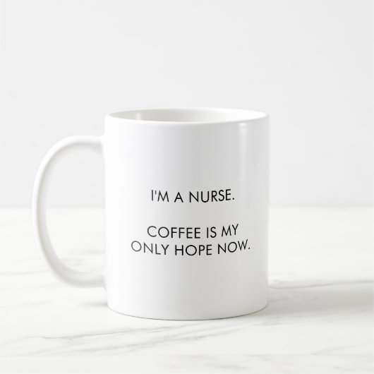 Nurse Pride mok, koffie is mijn enige hoop nu Koffiemok (Links)