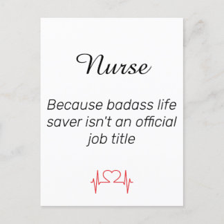 Nurse Proud Hero Job Nursing Quote Feestdagenkaart