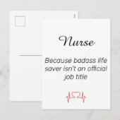Nurse Proud Hero Job Nursing Quote Feestdagenkaart (Voorkant / Achterkant)