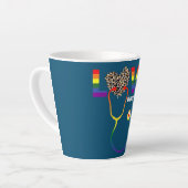 Nurse regenboogvlag LGBT Q Cool Gay Pride Ally Latte Mok (Linkerhoek)