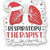 Nurse Respiratory Therapist Christmas, Lung Christ Sticker (Voorkant)
