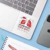 Nurse Respiratory Therapist Christmas, Lung Christ Sticker (Laptop met iPhone)