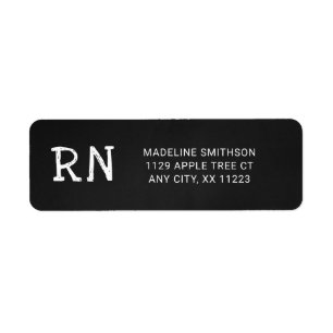 Nurse retouradres, RN-karton Etiket