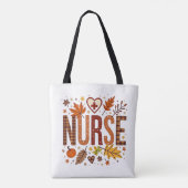 Nurse Retro Bubble Letters Groovy Tote Bag (Achterkant)
