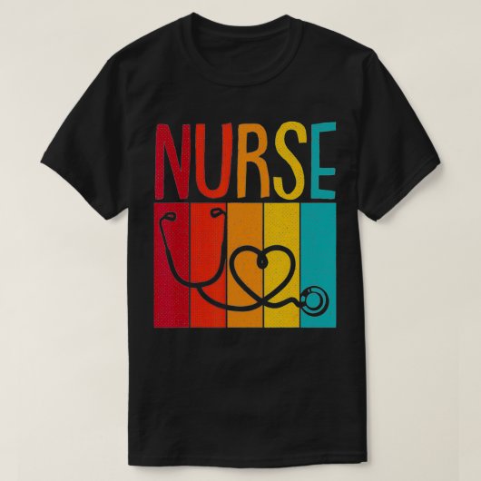Nurse Retro Geregistreerd RN Verpleegkundige Stude T-shirt (Design voorkant)
