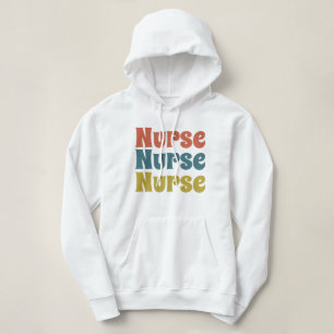 Nurse Retro Typografie Hoodie