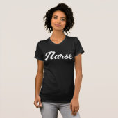 Nurse Retro Typografie T-shirt (Voorkant volledig)