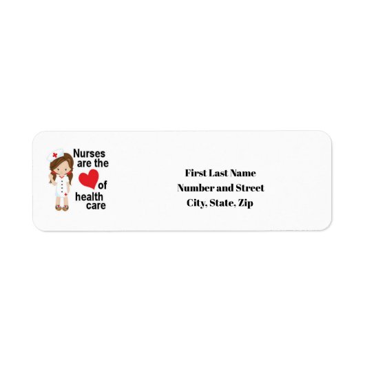 Nurse Return Address Labels voor zorgverleners (Voorkant)
