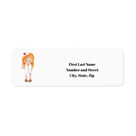Nurse Return Address Labels voor zorgverleners (Voorkant)