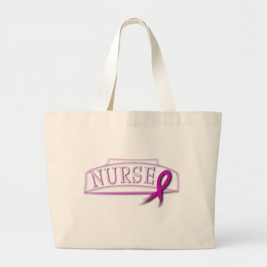NURSE RIBBON VOOR ZWART GROTE TOTE BAG (Voorkant)