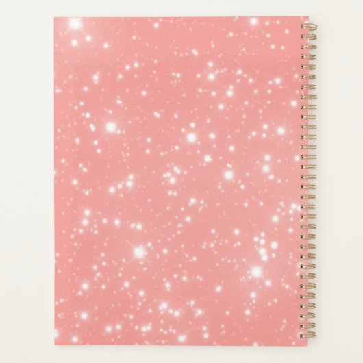 Nurse RN Caduceus Blush Pink Gepersonaliseerde naa Planner (Achterkant)