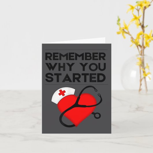 Nurse Rn Np Mantra Motivation Remember Why You Sta Kaart (Gele Bloem)