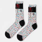 Nurse RN Stethoscoop | Aqua en Red Pills Socks Sokken (Links)