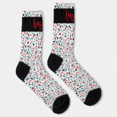 Nurse RN Stethoscoop | Aqua en Red Pills Socks Sokken (Rechts)