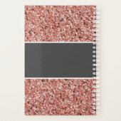 Nurse RN Stethoscope Pink Rose Gold Glitter Name Planner (Achterkant)