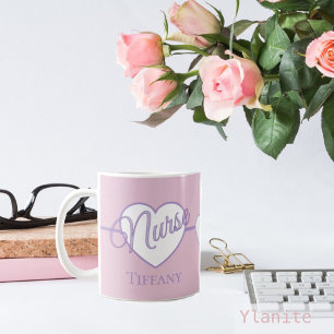 Nurse Roze en Paarse koffie mok