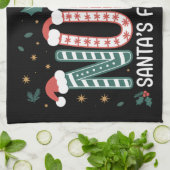 Nurse Santa's Favoriete Elf Kerst Inspirerend Theedoek (Gevouwen)