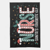 Nurse Santa's Favoriete Elf Kerst Inspirerend Theedoek (Verticaal)