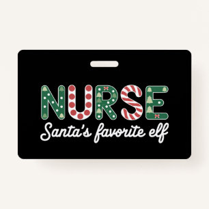 Nurse Santa's favoriete Elf Life Nurse Day-geschen Badge