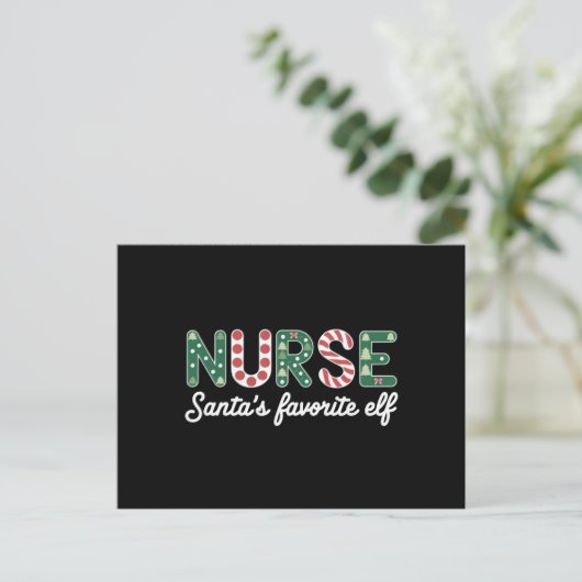 Nurse Santa's favoriete Elf Life Nurse Day-geschen Briefkaart (Staand voorkant)