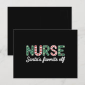 Nurse Santa's favoriete Elf Life Nurse Day-geschen Briefkaart (Voorkant / Achterkant)