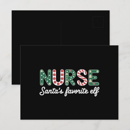 Nurse Santa's favoriete Elf Life Nurse Day-geschen Briefkaart (Voorkant / Achterkant)